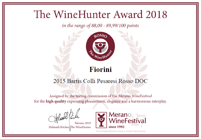 THE WINEHUNTER AWARD 2018