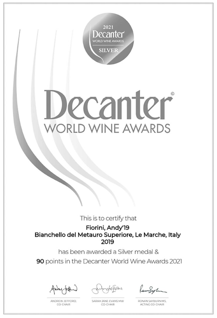 Decanter World Wine Awards 2021 | Andy ’19